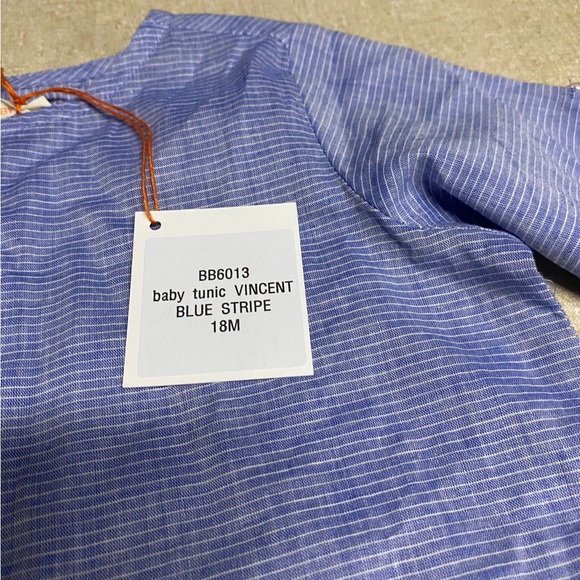 Anáis & I - baby Girl tunic top / VINCENT BLUE STRIPE / size :  18 Month / New - Picture 3 of 4